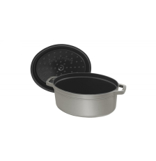 Cocotte ovale en fonte 37 cm graphite Staub