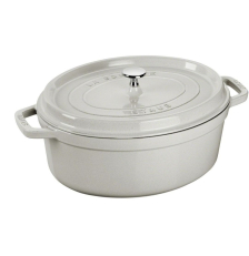 Cocotte ovale en fonte 33 cm Truffe blanche - Staub