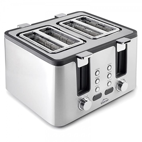 Grille Pain 4 Tranches Inox...