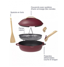 Cookut La Fabuleuse Poêle Rouge Rubis 28cm