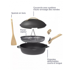 Cookut La Fabuleuse Poêle Noir Météore 28 cm