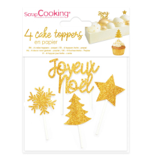 Accessoires déco "Noël Dorés" x4 - ScrapCooking