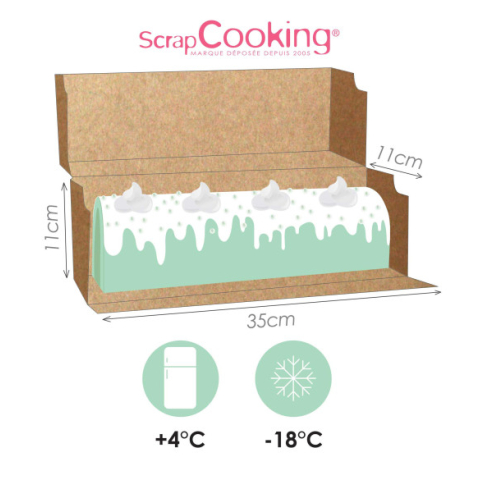 Lot de 2 Boîtes À Cake Et Bûche - ScrapCooking