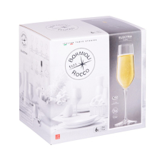 Boîte de 6 Flûtes à Champagnes Electra de 23cl
