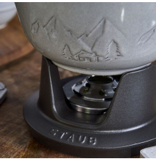 Service à Fondue blanche en Fonte 20cm - STAUB