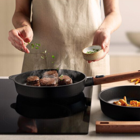 Poêle Eco Logic 28cm avec manche en bois - WOLL