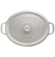 Cocotte ovale en fonte truffe blanche 29 cm - Staub