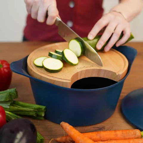 Planche à découper en bois pour cocotte 28 cm - Cookut