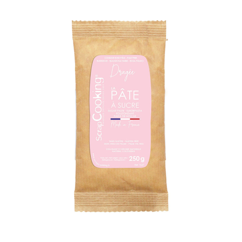 Pâte à sucre rose "dragée"...