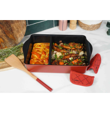 L'Incroyable plat à four ajustable moka 40x30cm - COOKUT