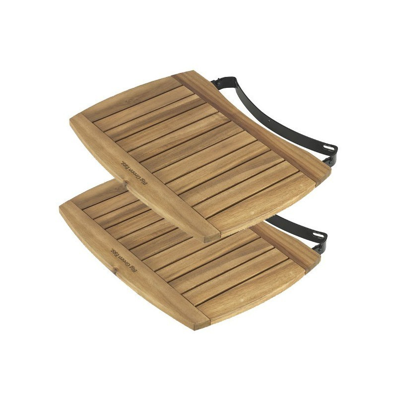 Tablettes en acacia pour kamado Big Green Egg Medium