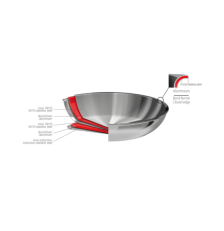 Poêle en inox 18/10 - 30cm "Ultraply" Castel'Pro – CRISTEL