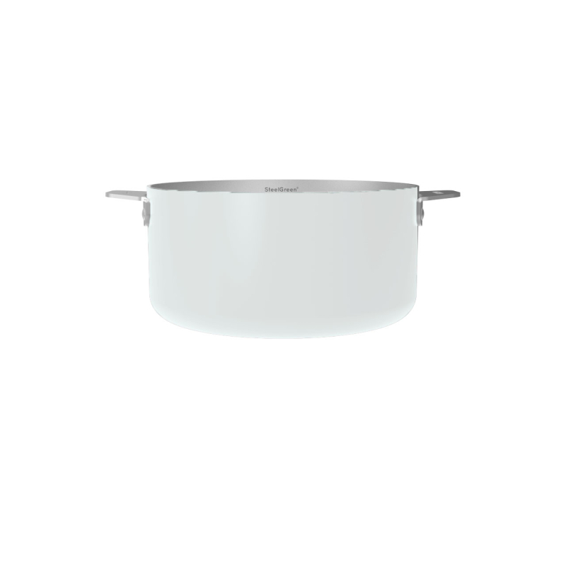 La Merveilleuse casserole blanche en acier inox amovible 16cm - Cookut