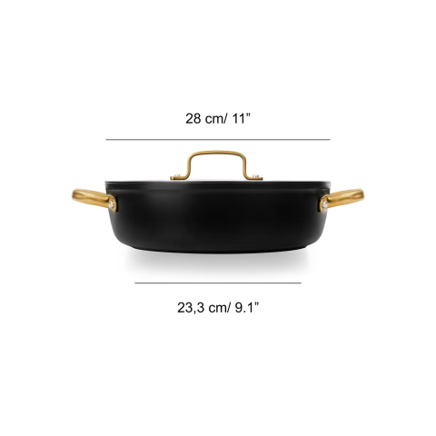 Sautoir Antiadhésif Céramique Samoa Iconic noir 28 cm