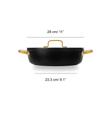 Sautoir Antiadhésif Céramique Samoa Iconic noir 28 cm