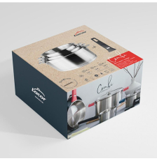 Série de 3 casseroles 16-18-20 cm en acier inoxydable "combi"