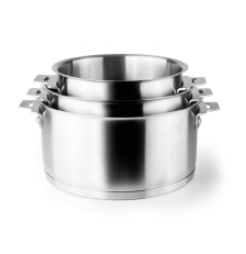 Série de 3 casseroles 16-18-20 cm en acier inoxydable "combi"