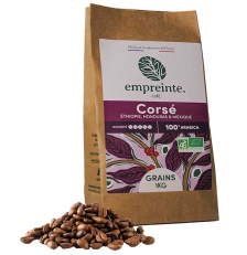 Café Bio en grain corsé 1kg - Empreinte
