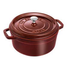 Cocotte ronde en fonte rouge grenadine 28cm - Staub