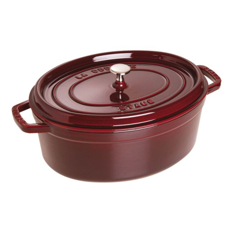 Cocotte ronde en fonte rouge grenadine 28cm - Staub
