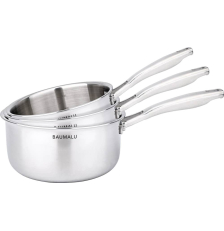 Set de 3 casseroles en triple couche – 16 à 20cm – Triplinox