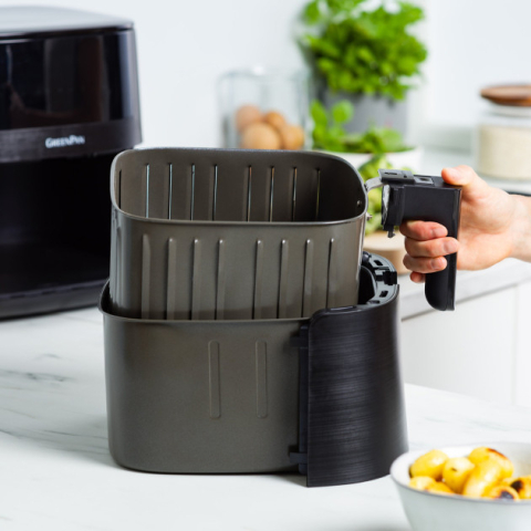 Airfryer grande capacité 7,2L sans PFAS Vert - Greenpan