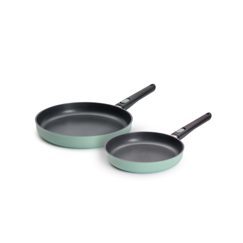 Set de Poêle Ecolours bleu 24 et 28 cm revêtement QXR - WOLL