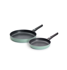Set de Poêle Ecolours vert 24 et 28 cm revêtement QXR - WOLL