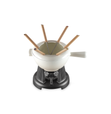 Service à fondue "Meringue" en fonte émaillée - le Creuset