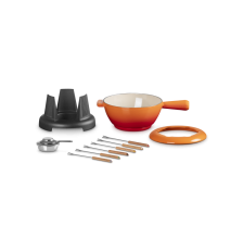 Service à fondue "Meringue" en fonte émaillée - le Creuset
