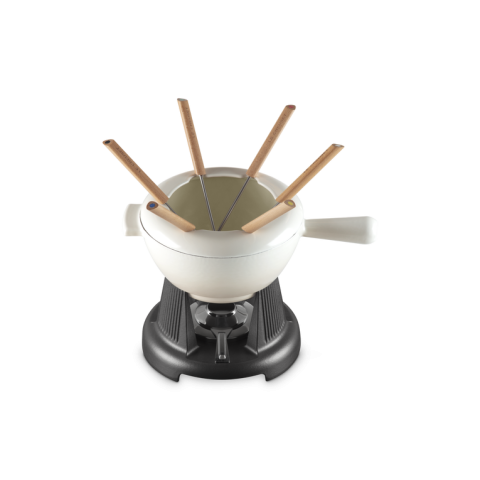 Service à fondue "Sea Salt" en fonte émaillée - le Creuset
