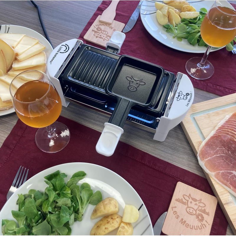Emballages imparfaits - Appareil à Raclette, Meuuuh Duo, Vert d'eau