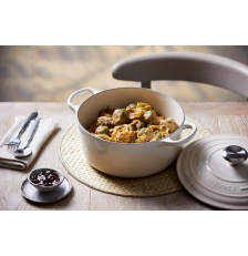 Cocotte ronde en Fonte Émaillée meringue 26cm - Le creuset