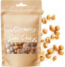 Noisettes entières enrobées d’or alimentaire 50 g, sachet refermable - ScrapCooking