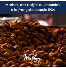 Truffes au chocolat noir 250 g en boîte métal Père Noël réutilisable - SANTA Mathez
