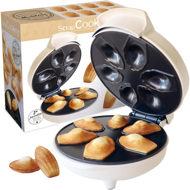 Appareil à madeleines antiadhésif blanc - ScrapCooking