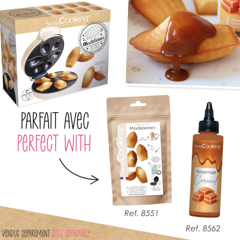 Appareil à madeleines antiadhésif blanc - ScrapCooking