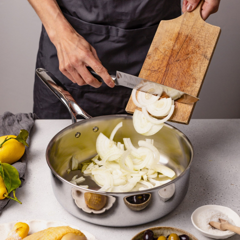 Sauteuse en acier inox 18/10 28 cm 5,5L Castel'Pro - Cristel