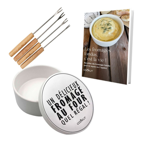Coffret fondue aux fromage rouge - Cookut