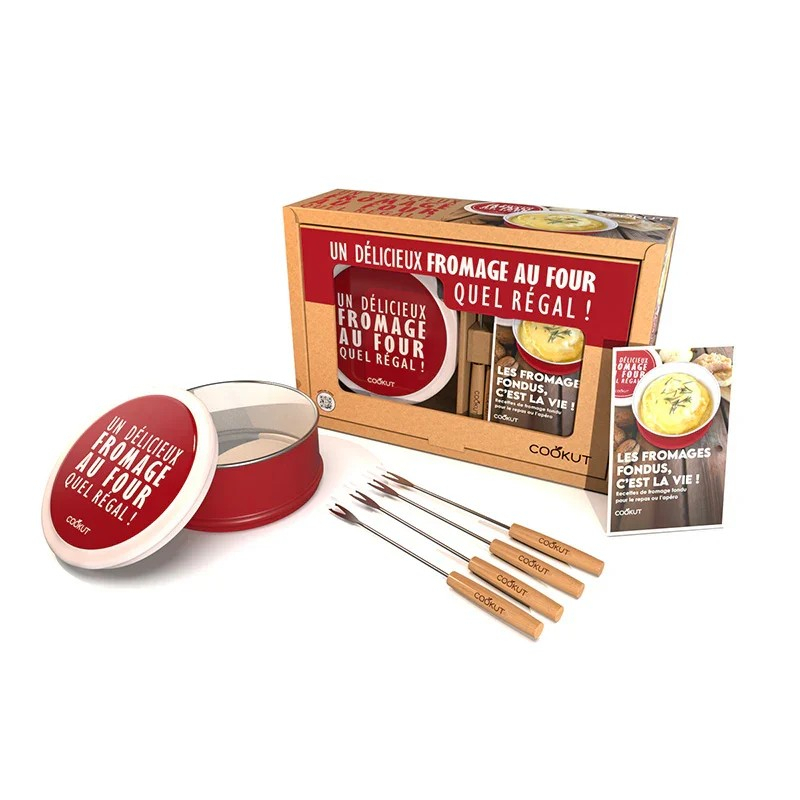 Coffret fondue aux fromage rouge - Cookut