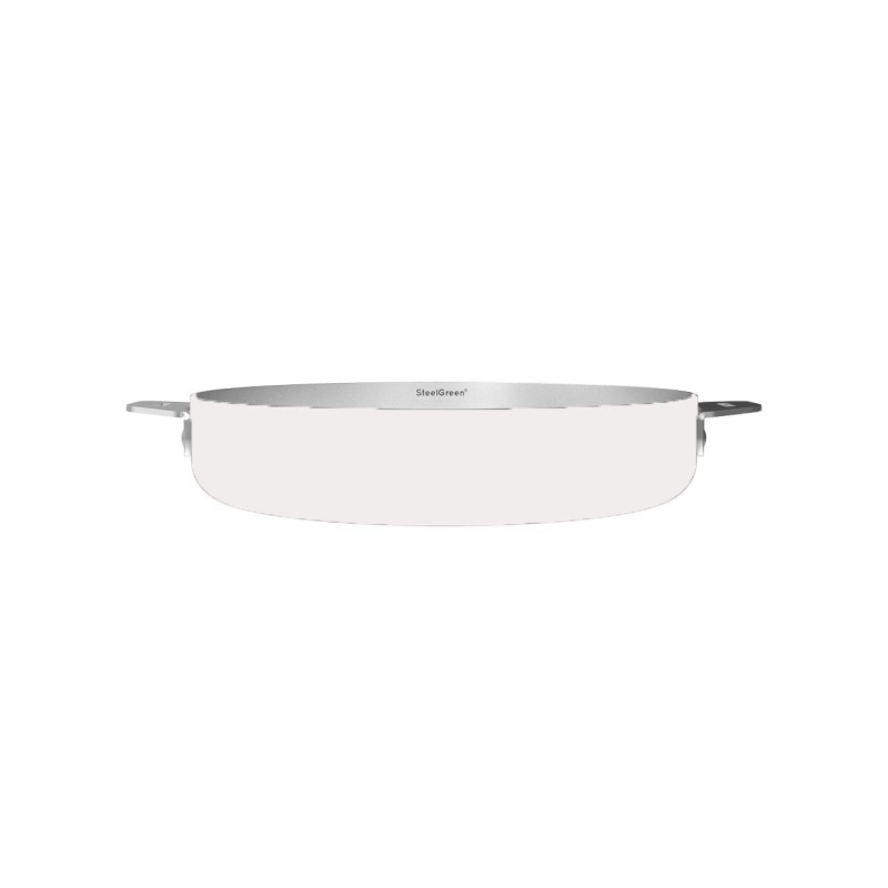 La Merveilleuse poêle en acier inox amovible, blanche 28cm – Cookut
