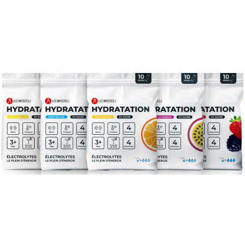 Sachet 10 sticks nature hydratation électrolytes - Les Artistes