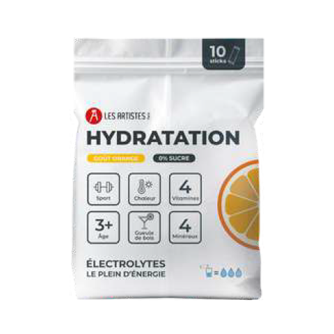 Sachet 10 sticks nature hydratation électrolytes - Les Artistes