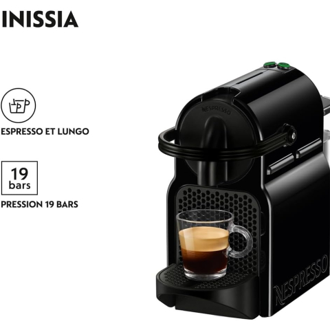 Machine espresso Nespresso Inissia EN80.B, plastique noir
