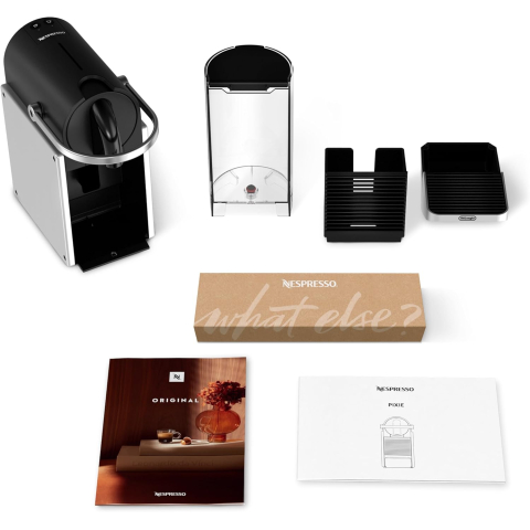 De'Longhi Nespresso Pixie EN127.S - Machine à café à capsules, aluminium et plastique, Silver, 1 L