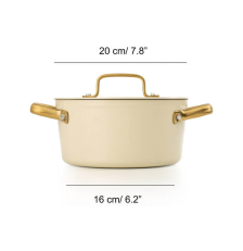 Faitout antiadhésif Céramique Samoa Iconic noir 24cm - Arcos