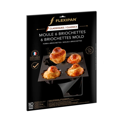 Moule à mini tartelettes x15 en silicone et tricot de verre anti-adhérent - Flexipan