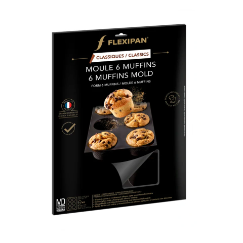 Moule à mini tartelettes x15 en silicone et tricot de verre anti-adhérent - Flexipan