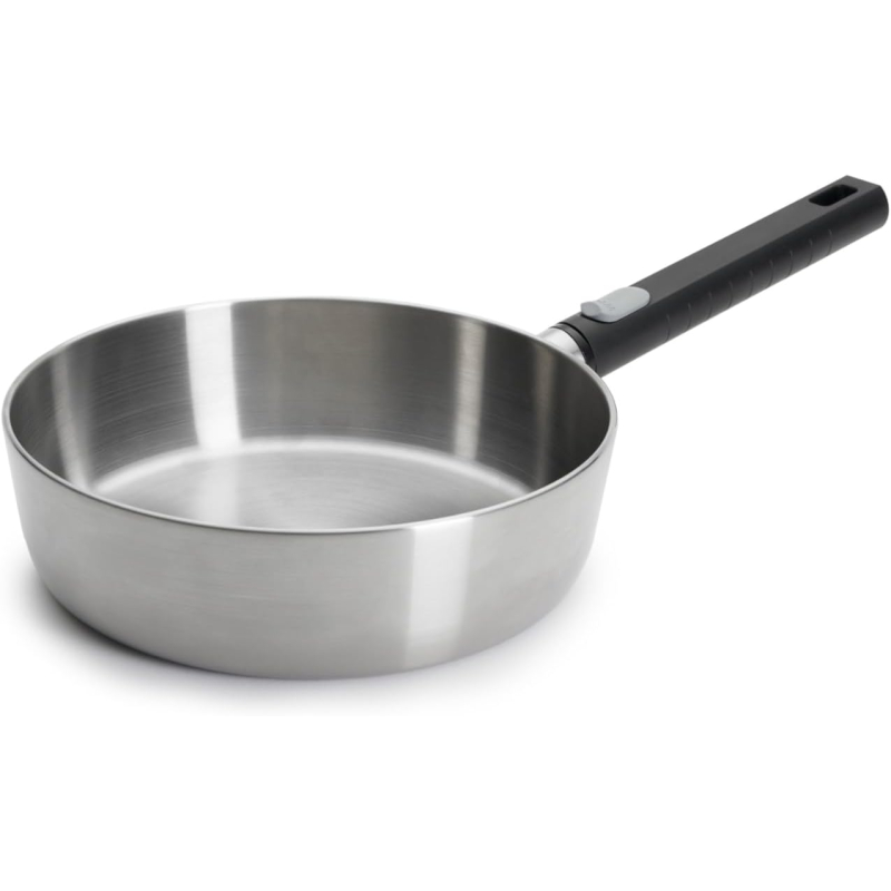 Poêle bord haut acier inoxydable 24 cm Logic Steel – Woll