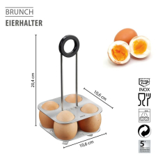 Support de cuisson à œufs inox & PA66, argent, 4 œufs - GEFU